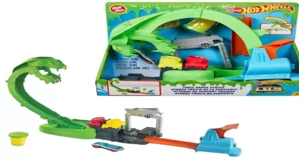 Pista Hot Wheels City Ataque Tóxico Da Serpente Mattel GAMES