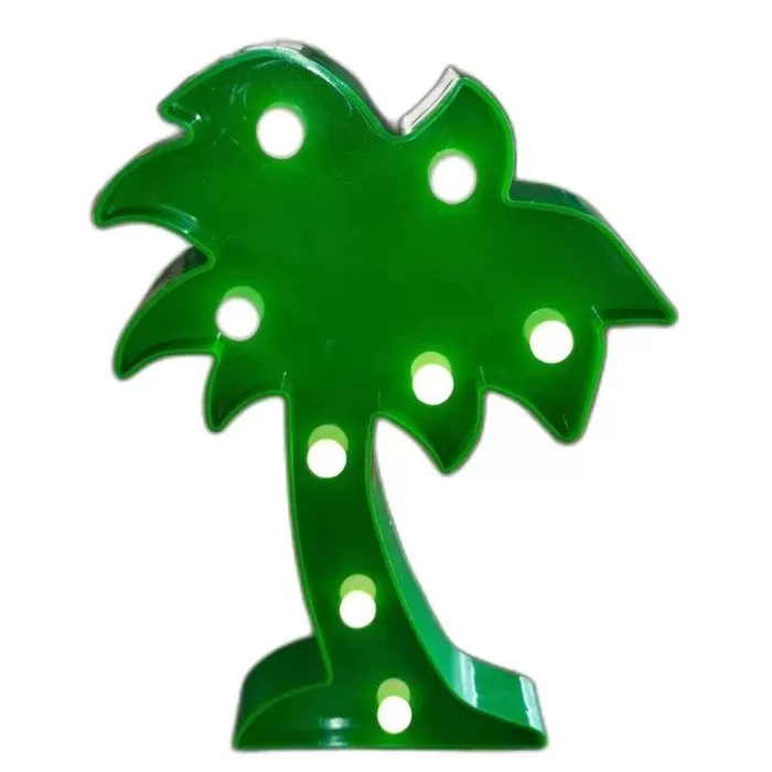 Abajur de Quarto Decorativo Palmeira Verde