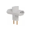 Adaptador De Tomada T Com 3 Saidas 10A Branco Bipolar