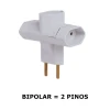 Adaptador De Tomadas T Com 3 Saídas 10A Bipolar Cinza