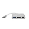 Adaptador Dock Station Hub Usb-C 3 Em 1 Ekaza Novo