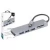 Adaptador Hub USB-C / 3 USB 3.0 Leitor Micro SD / MMC DTC-01