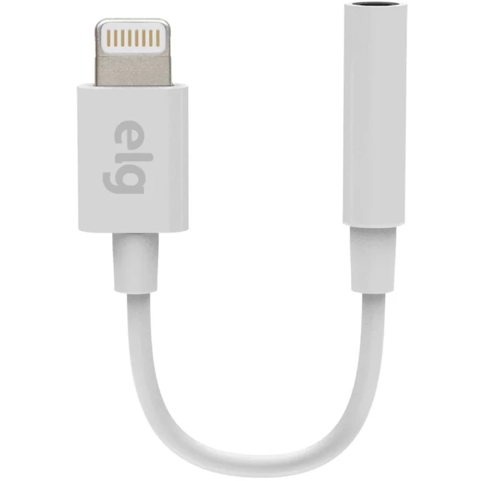 Adaptador Lightning Para Fones P3 Branco Elg Novo