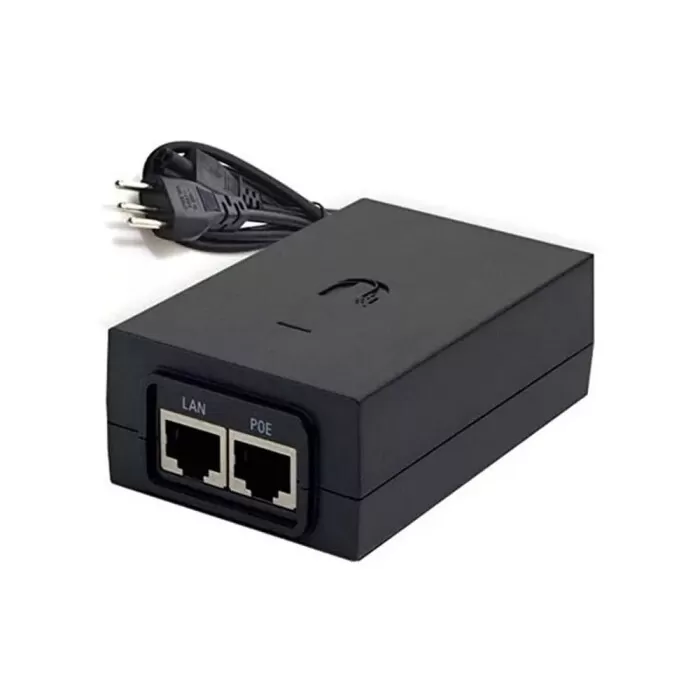 Adaptador Poe 48V 24W 0,5A L385842B Preto Ubiquiti Novo