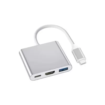 Adaptador Tipo-C 3 Em 1 Hdmi/Usb E Tipo-C It-blue Novo