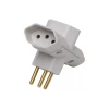 Adaptador Tomada Plug T 3 Saídas 10A 250V 3 Pinos Cinza