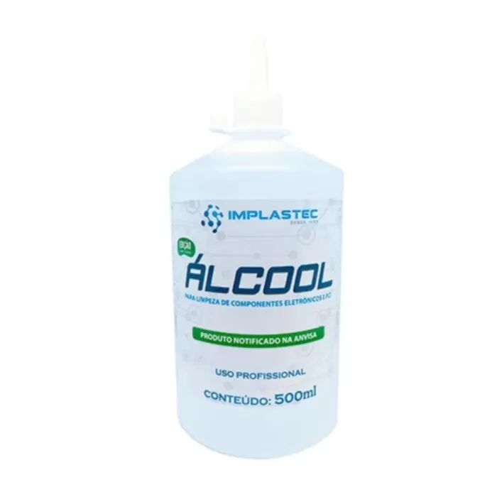 Álcool Para Limpeza Eletrônicos Implastec 500Ml Novo