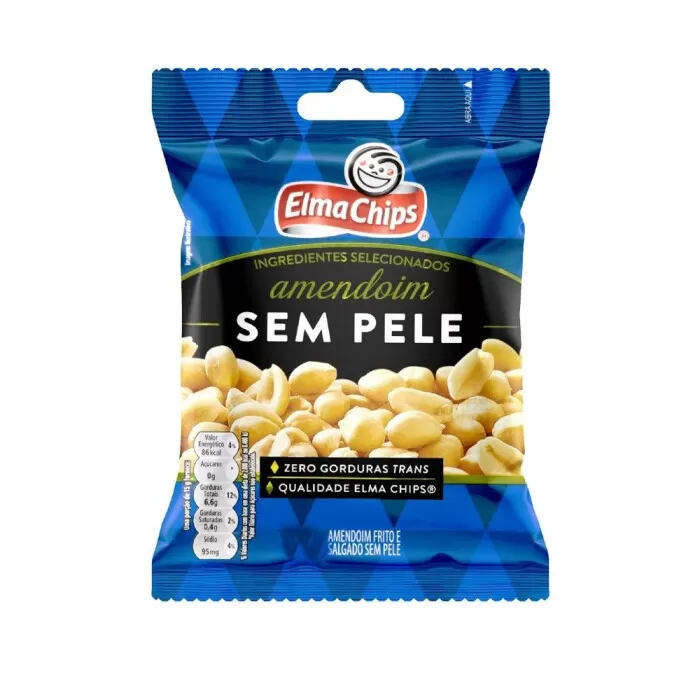 Amendoim Sem Pele Salgado ElmaChips 100G