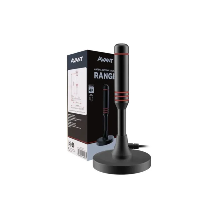 Antena Tv Range Base Magnética Interno Uhf 5m Macho Avant.