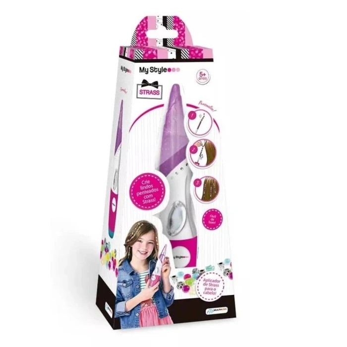 Aplicador De Miçangas Para Cabelo My Style Strass Multikids