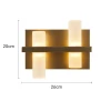 Arandela De Led Lomme 2 Módulos 12W 3000K Dourado Fosco Novo