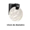 Arandela Led Sand Cor Preta 3W 3000K Redonda Skylight 13cm