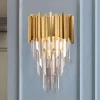 Arandela Midas Cristal 24 Dourado 2x E14 80W Bivolt Blumenau