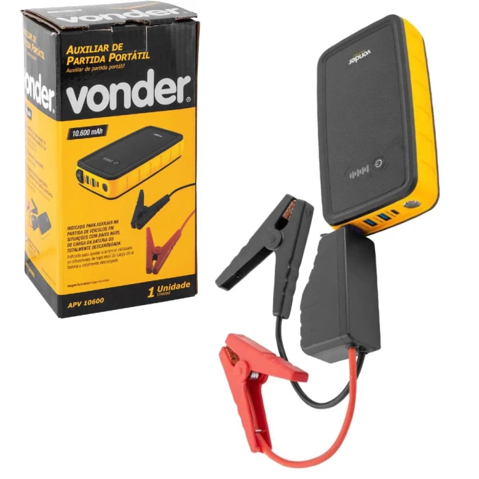 Auxiliar de Partida Portátil Apv 10600 mAh Vonder + Bolsa