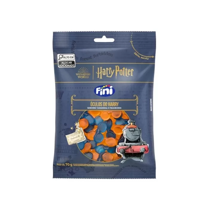 Bala De Gelatina Fini Harry Potter Óculos Tangerina 70g