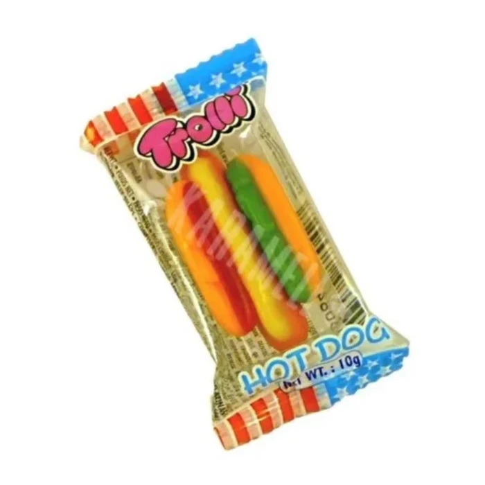 Bala Trolli Hot Dog 9G Doce Gelatina Importado Espanha