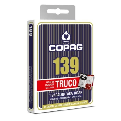 Baralho Copag 139 Truco Azul Com Marcador