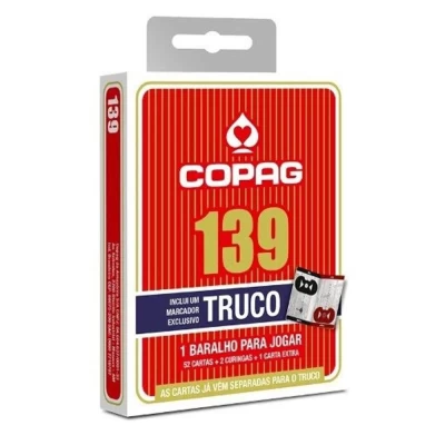 Baralho Copag 139 Truco Vermelho Com Marcador