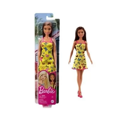 Barbie Boneca Fashion Vestido Amarelo T7439 Novo