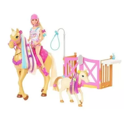 Barbie Com Cavalo Penteados Divertidos com 25 Peças Original