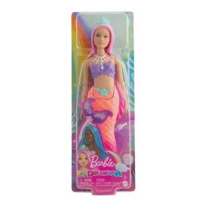 Barbie Fantasy Sereia Cauda Rosa Articulada Hgr08 Novo