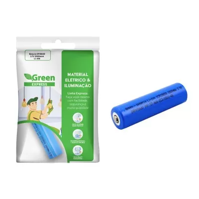 Bateria 3,7V 2600Mah Cr18650 013-2600Hc Green Novo