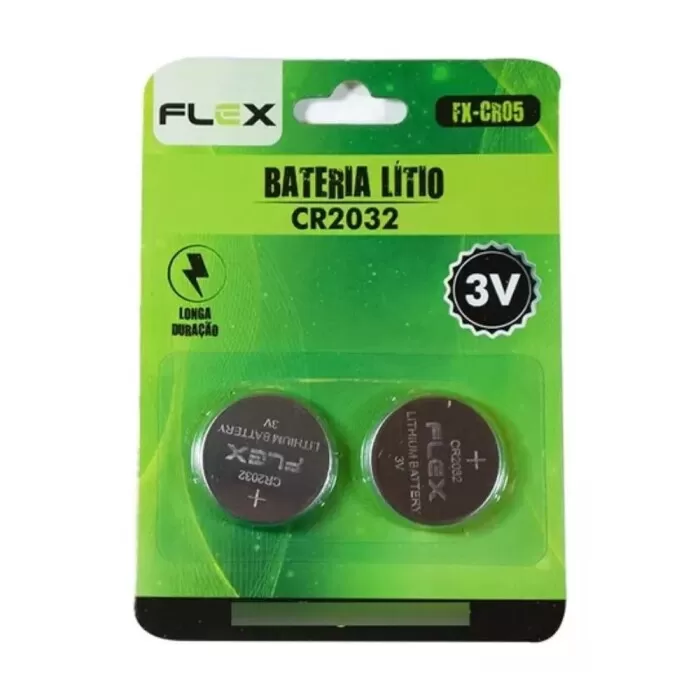 Bateria De Botão CR 2032 Com 2 Unidades Fx-Cr05 Flex