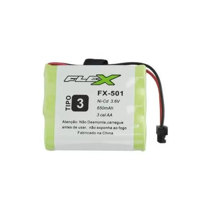 Bateria Para Telefone Sem Fio 3.6V 650MaH FX-501 Flex