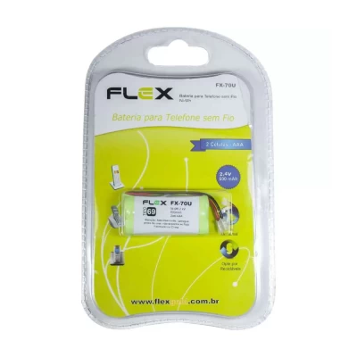 Bateria Para Telefone Sem Fio 600Mah Flex Novo