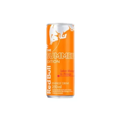 Bebida Energético Red Bull Morango e Pessego Lata 250ml UN