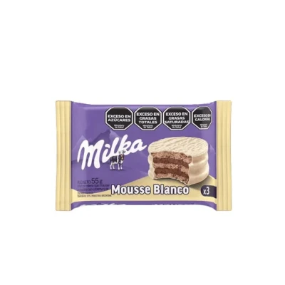 Biscoito Alfajor Milka Mousse De Chocolate Branco Triplo 55g