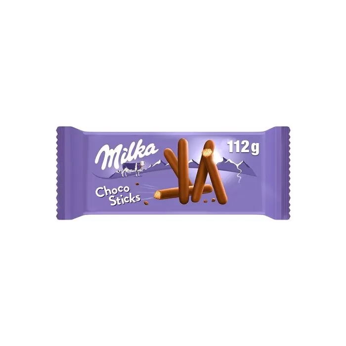 Biscoito Milka Lila Sticks 112G Novo .