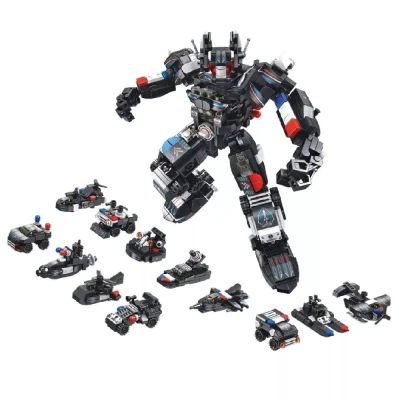 Blocos De Montar Swat Robot Com 600 Peças Cubic Multikids