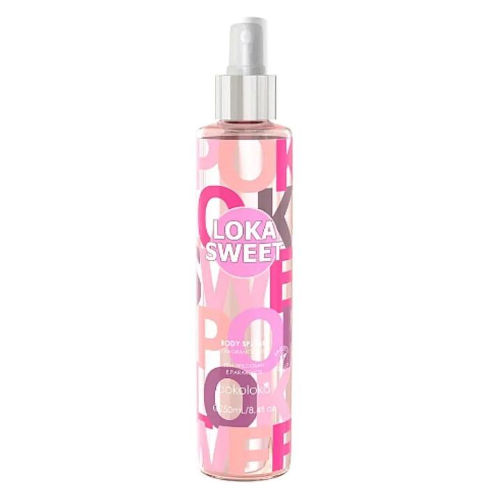 Body Splash Perfumado Loka Sweet Feminino 250mL Pokaloka