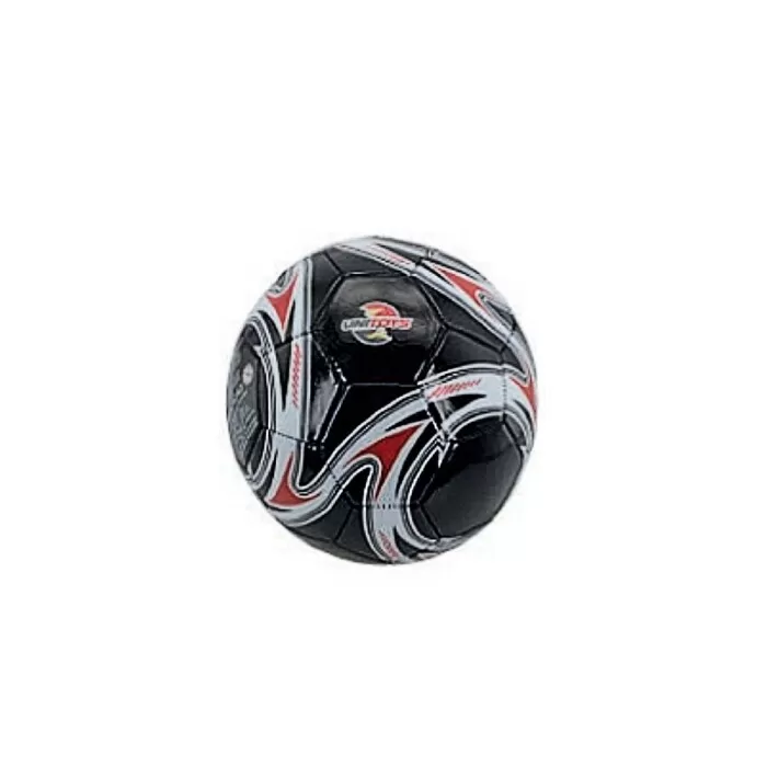 Bola De Futebol Cor Preto Branco E Vermelha Unitoys