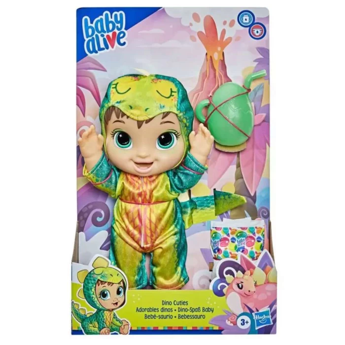 Boneca Baby Alive Dino Cuties Morena f0934 Hasbro