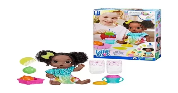 Baby Alive, Boneca Bebê Hora do Suco, Cabelos Castanhos : :  Brinquedos e Jogos