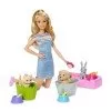 Boneca Barbie Banho De Cachorrinhos Suja e Limpa Mattel