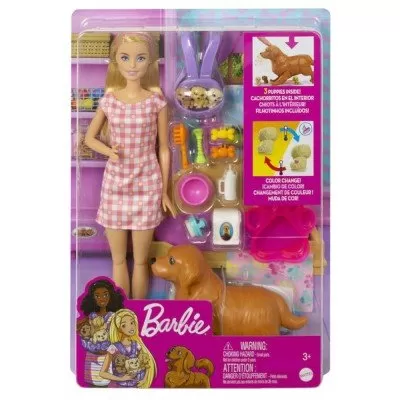 Boneca Barbie Cachorrinhos Recém Nascidos e Mattel