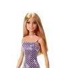 Boneca Barbie Com Vestido De Glitter Roxo T7580 Mattel