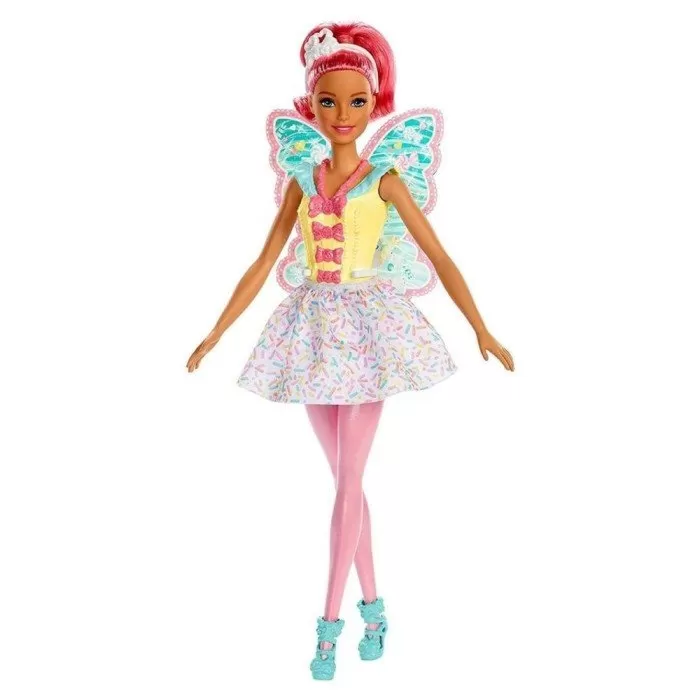 Boneca Barbie Dreamtopia Fada Cabelo Rosa + Acessórios GJJ98