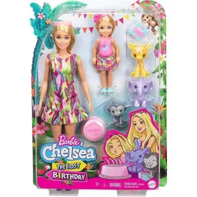 Boneca Barbie E Chelsea Festa Na Selva Animais Mattel Gtm82