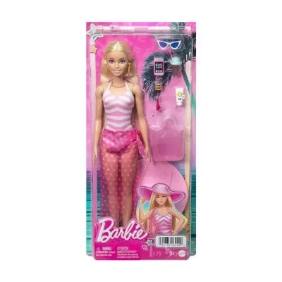 Boneca Barbie Fashion Filme Dia de Praia com Acessorios Mattel HPL72