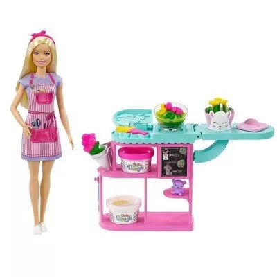 Boneca Barbie Loja De Flores Floricultura + Massas Barbie