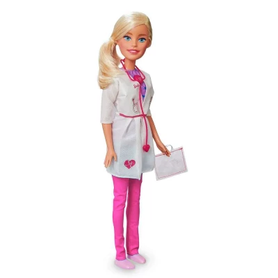 Boneca Barbie Médica 70 Cm Realista Acessórios + Kit Médico