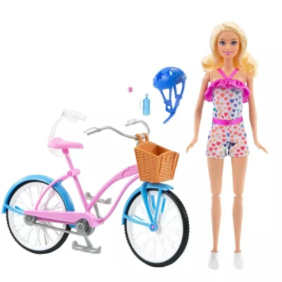 Boneca Barbie Passeio De Bicicleta Loira - Hby28 Mattel