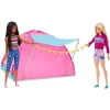 Boneca Barbie Playset Let's Go Camping Com Barraca Mattel