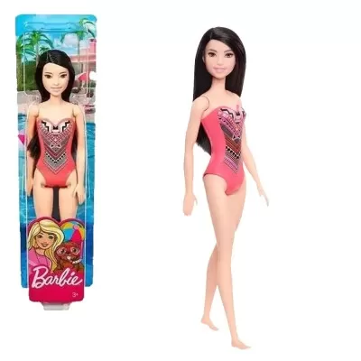 Boneca Barbie Praia Rosa Mattel Novo