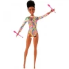 Boneca Barbie Profissões Ginasta Morena 30cm + Acessórios