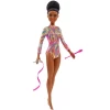 Boneca Barbie Profissões Ginasta Morena 30cm + Acessórios